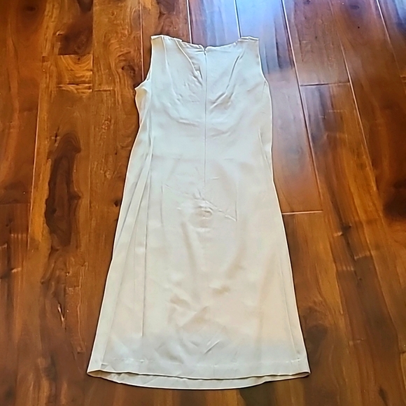 🌟Host Pick🌟 Josie Natori "Cam" Tan Embellished Sheath Dress with Beading - Picture 12 of 13